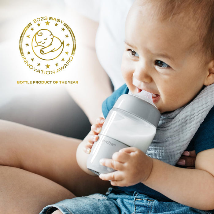 Self-Warming Baby Bottle System with Bluetooth and BPA-Free Materials