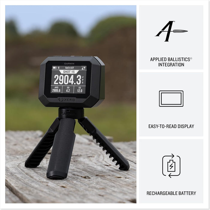 Garmin Xero C2 Chronograph | Tracks up to 10 Shot Per Second from 10 FPS to 5,000 FPS