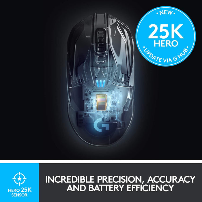 G903 LIGHTSPEED Wireless Ambidextrous Gaming Mouse with HERO 25K Sensor