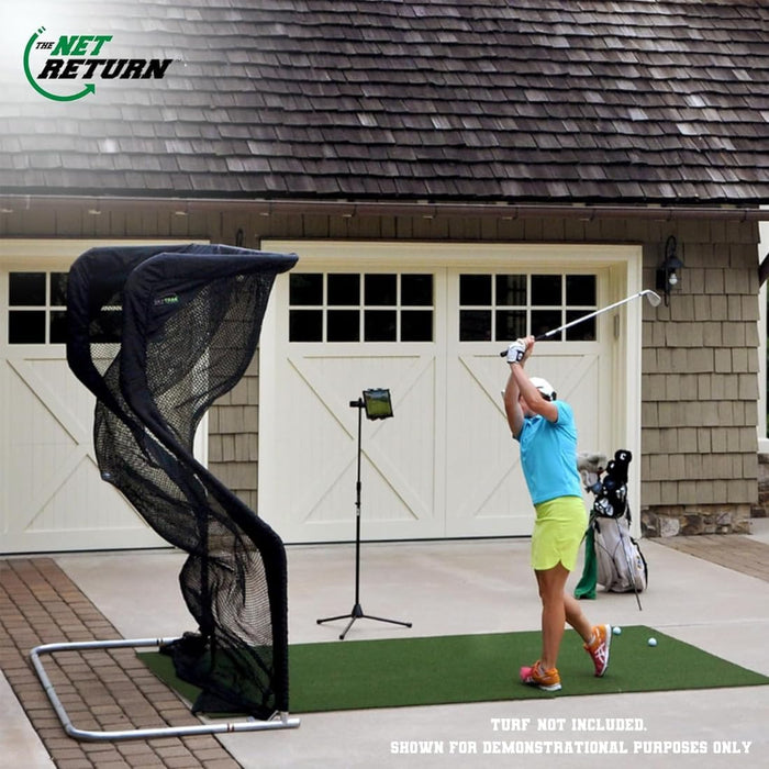 Home 7' x 7' Driving Golf Net  | Instantly Returns the Ball | Indoors and Outdoors