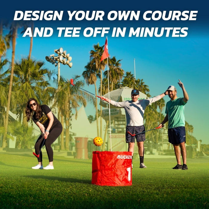 BUCKETGOLF 9 Hole Bundle - Ultimate Backyard Golf Game for All Ages