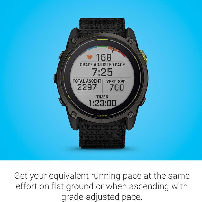 Enduro 3 51MM Ultraperformance GPS Smartwatch with Built-in LED Light and Solar Charging