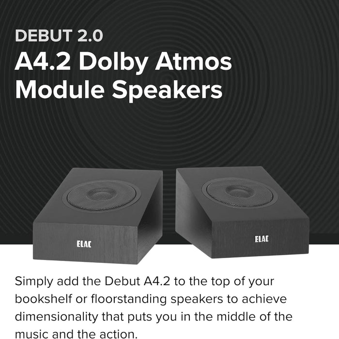 Debut 2.0 4" Dolby Atmos Add-on Speaker Modules for Home Theaters