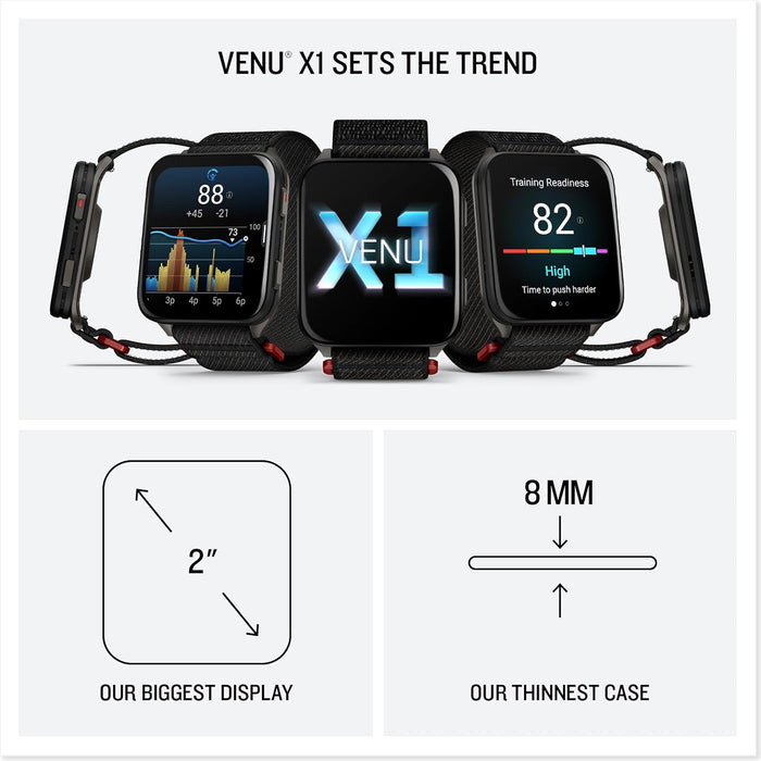 Garmin Venu X1 Premium GPS Fitness Smartwatch with 2" AMOLED Display