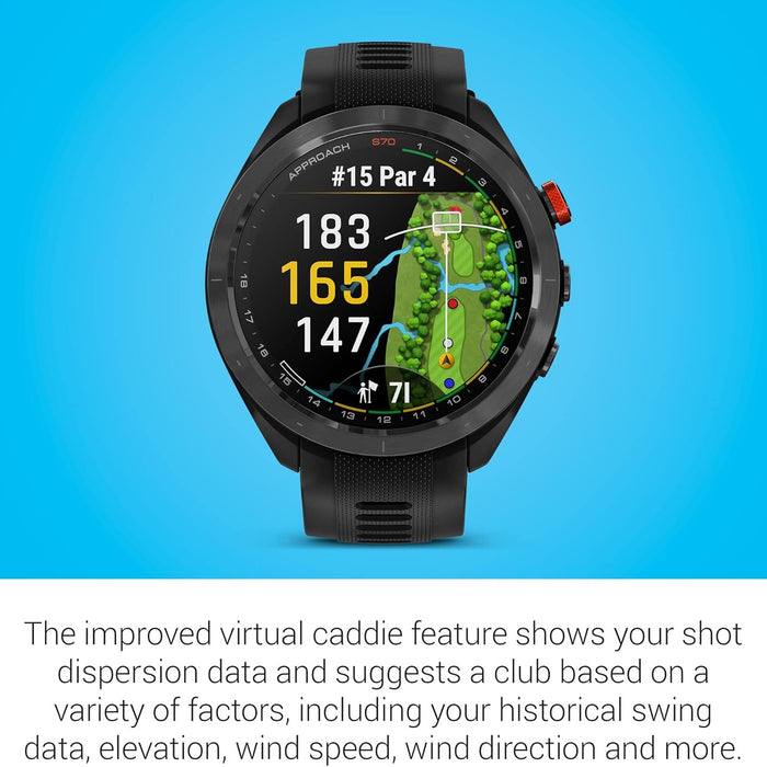 Approach S70 GPS Golf Smartwatch with 43,000 Preloaded Courses