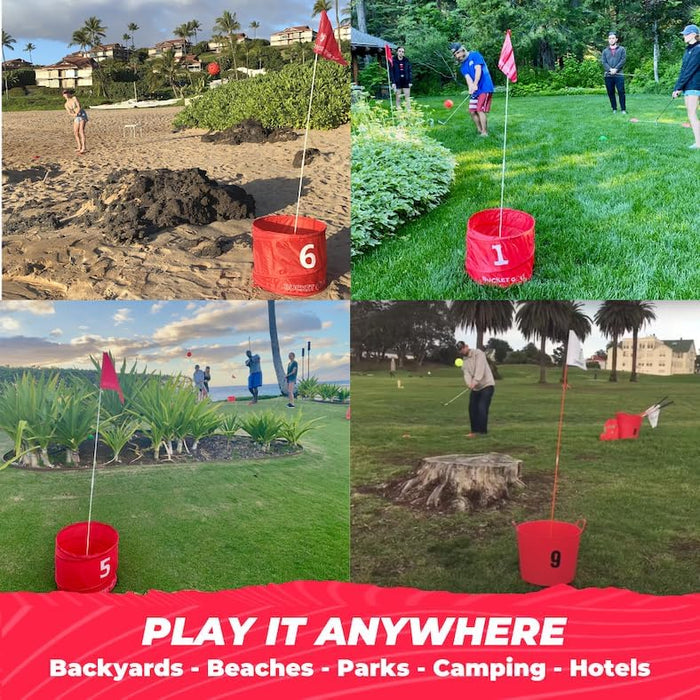 BUCKETGOLF 3.25" Plastic Molded Replacement Balls, 6 Pack