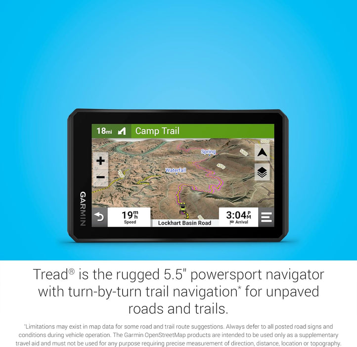 Tread Powersport 5.5" Off-Road Navigator with Topographic Mapping