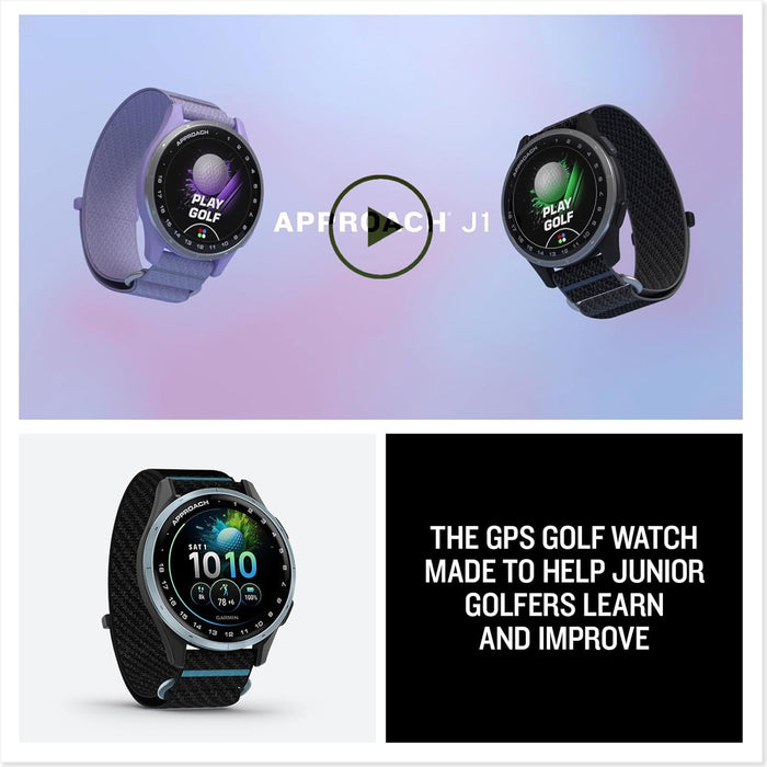 Garmin Approach J1 Junior Golf GPS Smartwatch with Color Display and Tee-Off Guidance