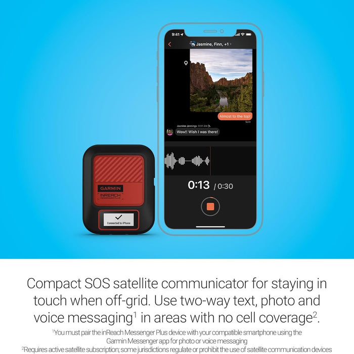 inReach Messenger Plus SOS Satellite Commuicator with Photo and Voice Messaging