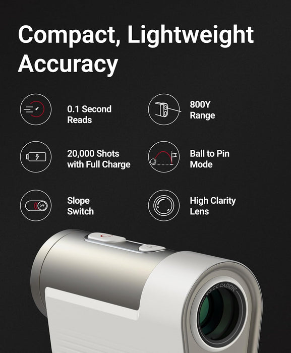 Voice Caddie Laser Fit Golf Laser Rangefinder with Slope Integration and Dual Display