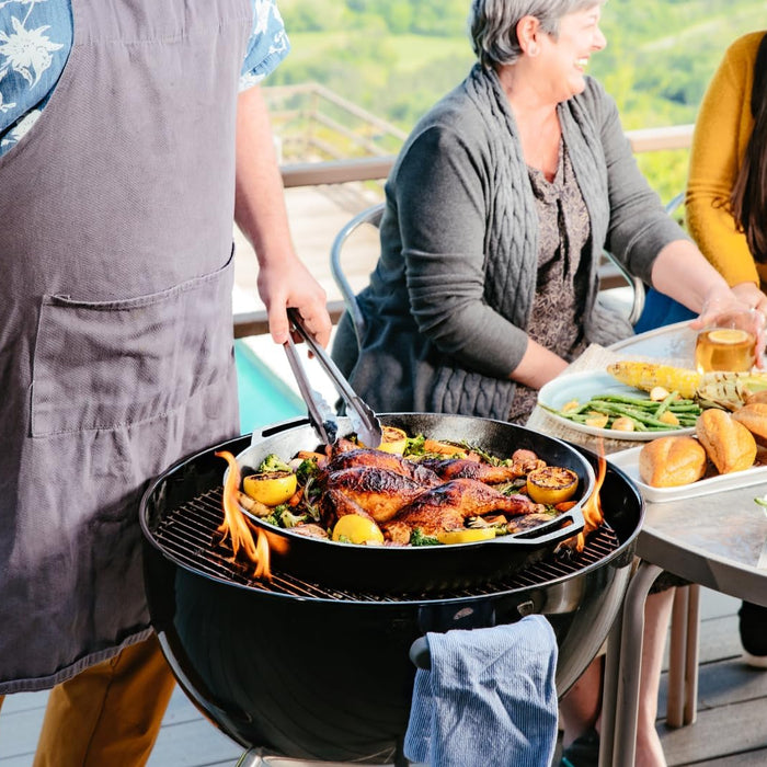 Lodge 10.25" Dual Handle Cast Iron Grill Pan with Searing & Tantalizing Seasoning