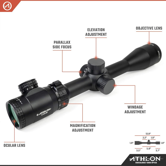 Talos 4-16x40mm Second Focal Plane Rifle Scopes with Illuminated Reticle Types