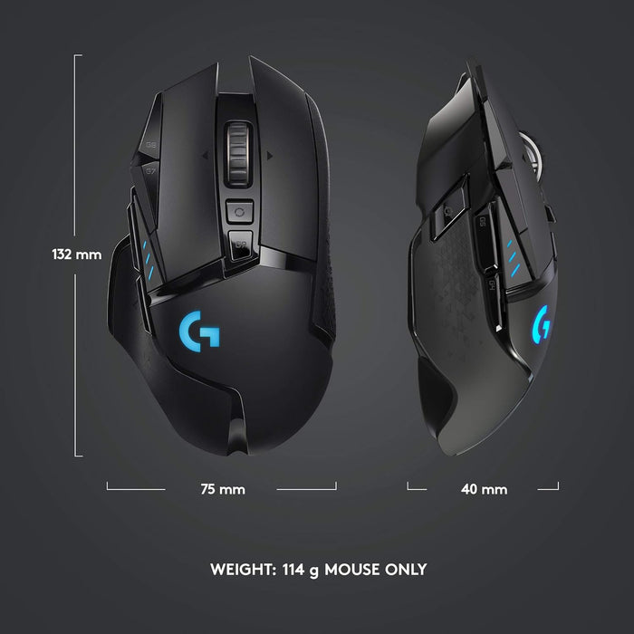 G502 LIGHTSPEED Wireless Gaming Mouse with HERO 25K Sensor and LightSync RGB