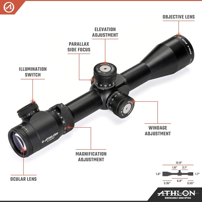 Talos BTR GEN2 Tactical Rifle Scopes with Illuminated Reticles Options