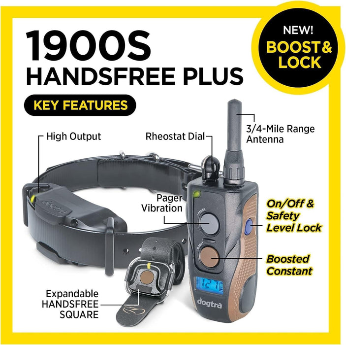 1900S HANDSFREE Plus Boost and Lock Remote Dog Training E-Collar