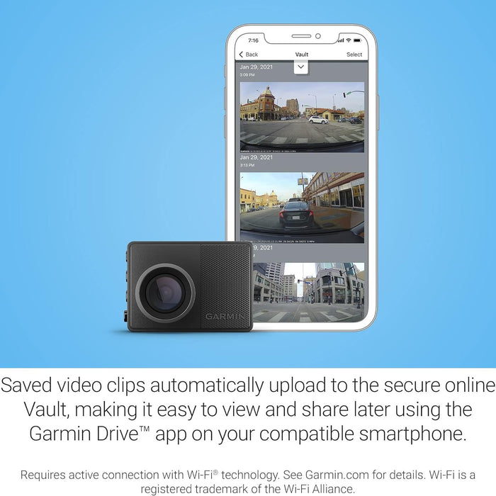 Dash Cam 57 with 1440p High Definition Video and 140-Degree Field of View