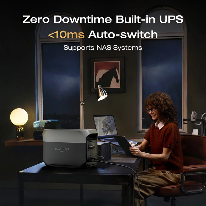 EcoFlow DELTA 3 Max Portable Power Station + 220 Watt Solar Panel for Camping and More