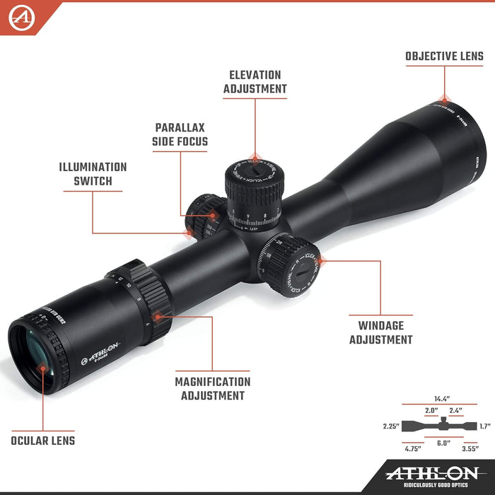 Helos BTR GEN2 Hunting Rifle Scopes with Elevation and Windage Locking Turrets