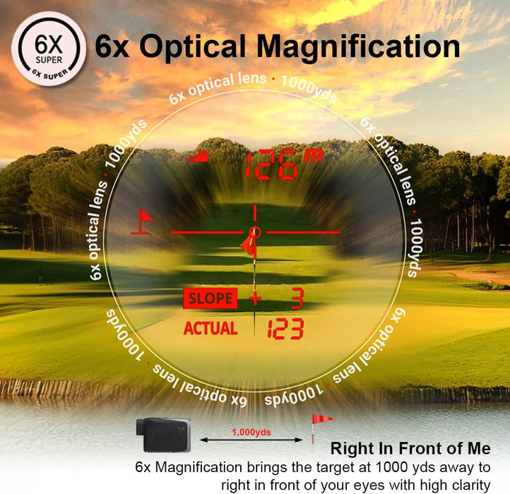Voice Caddie L6 Laser Rangefinder with Slope and Color OLED Display