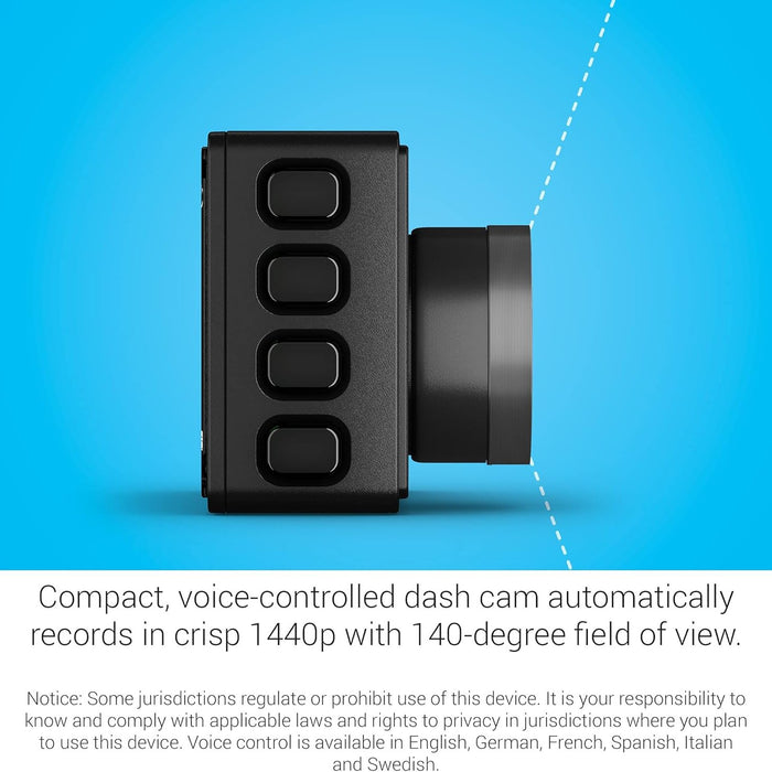 Dash Cam 57 with 1440p High Definition Video and 140-Degree Field of View