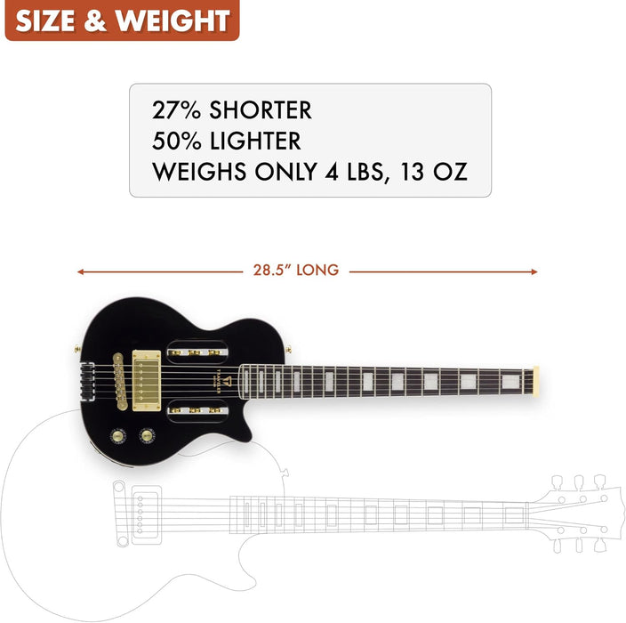 Traveler Guitar EG-1 Custom Electric Guitar, Right-Handed, Gloss Black