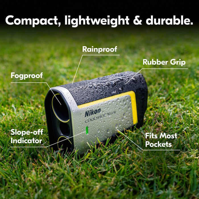Nikon COOLSHOT 50I GII Golf Laser Rangefinder | 6X Magification & Dual Locked on Quake