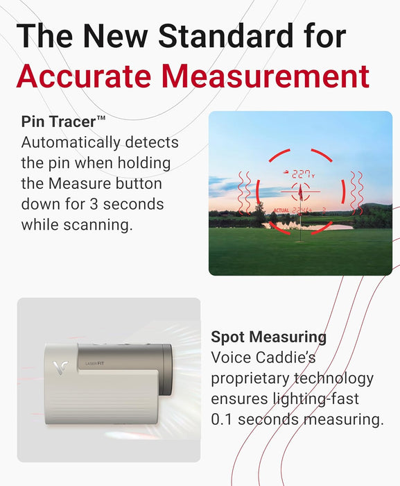 Voice Caddie Laser Fit Golf Laser Rangefinder with Slope Integration and Dual Display