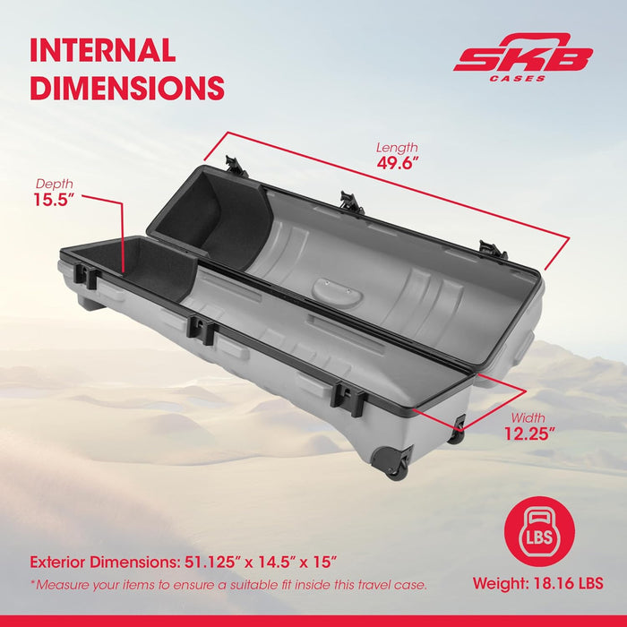 SKB Cases ATA Staff Pro XL Golf Hard Shell Travel Case | Designed to Fit Bags up to 49" - Gray