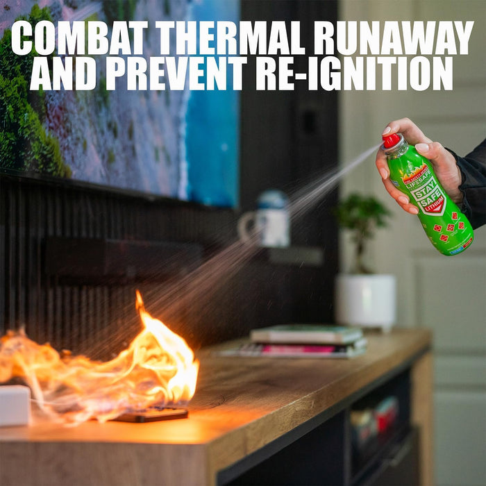 StaySafe Lithium Fire Extinguishing Spray | Suppresses Lithium Ion Batteries Fires