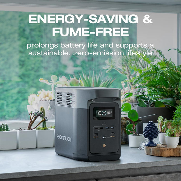 EcoFlow DELTA 2 Portable Power Station with 220 Watt Solar Panel for Camping and More