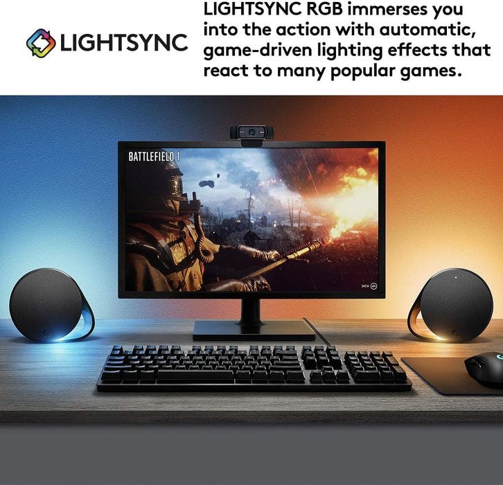 G560 LIGHTSYNC PC Gaming Speaker System | Ultra-Surround Sound and LightSync RGB