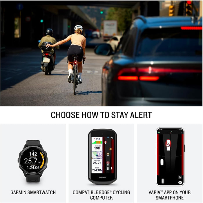 Garmin Varia RearVue 820 Advanced Bike Radar and Tail Light with Radar Tracking