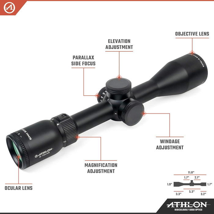 Argos HMR Compact Hunting Rifle Scope with Illuminated Reticle Options