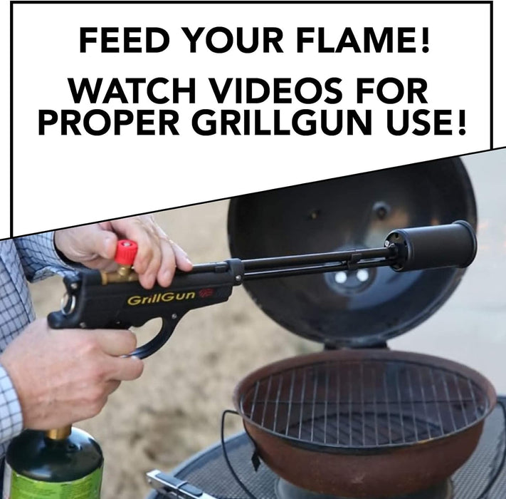 GrillGun Handheld Propane Blowtorch, Charcoal Starter and BBQ Grill Lighter