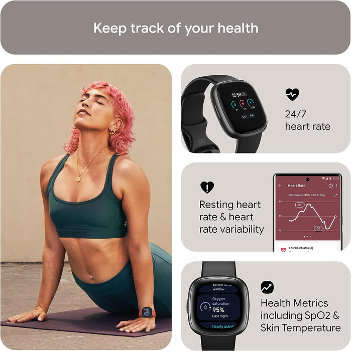 Versa 4 Lightweight Health and Fitness Smartwatch with 40+ Exercise Modes