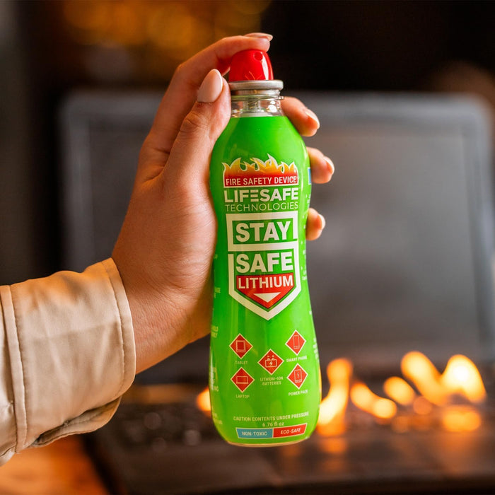 StaySafe Lithium Fire Extinguishing Spray | Suppresses Lithium Ion Batteries Fires