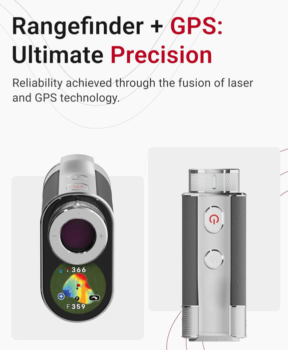 Voice Caddie SL3 True Hybrid GPS and Laser Rangefinder with Dual Color OLED Display