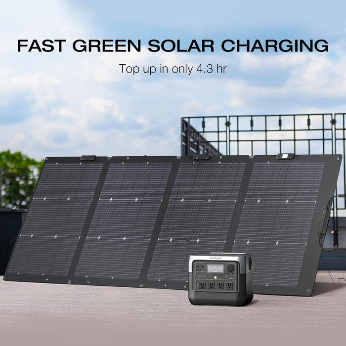 EcoFlow RIVER 2 Pro Portable Power Station with 220 Watt Solar Panel