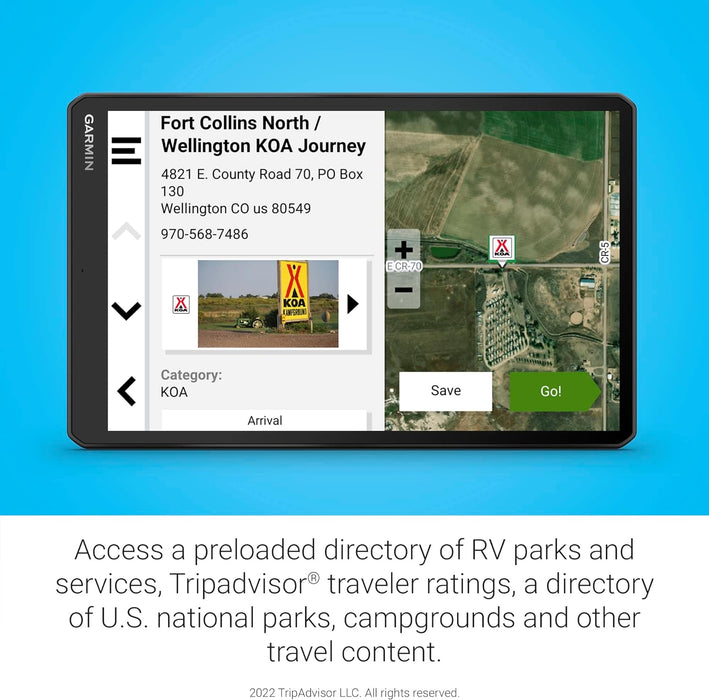 RV 1095 GPS Navigator with 10" Easy to Read Display and Custom RV Routing