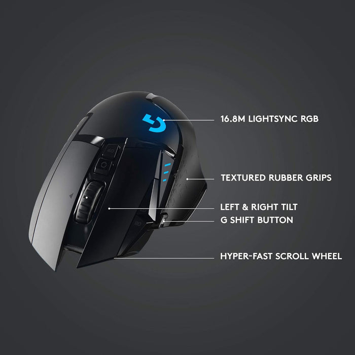 G502 LIGHTSPEED Wireless Gaming Mouse with HERO 25K Sensor and LightSync RGB