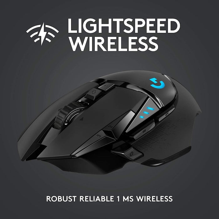 G502 LIGHTSPEED Wireless Gaming Mouse with HERO 25K Sensor and LightSync RGB