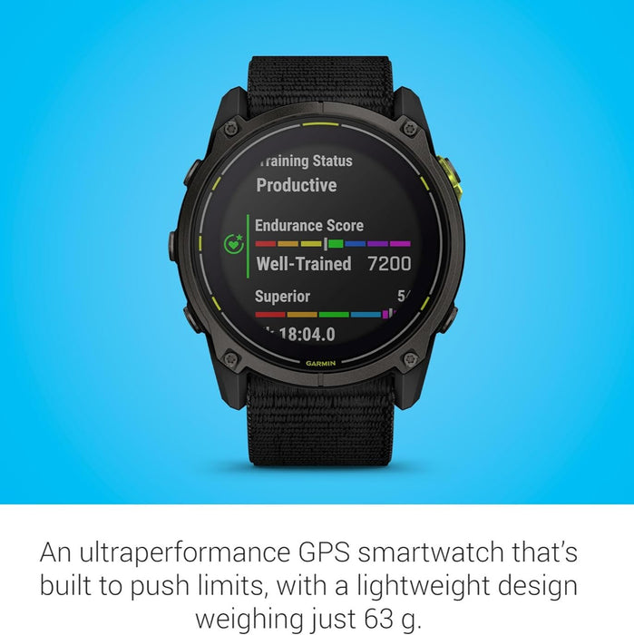 Enduro 3 51MM Ultraperformance GPS Smartwatch with Built-in LED Light and Solar Charging