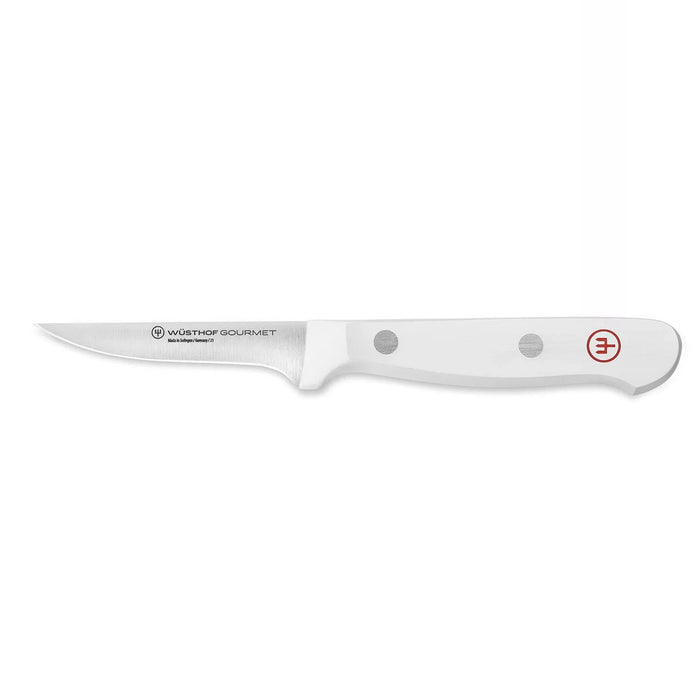 Gourmet White 2.75" Stainless Steel Trimming Knife with White Handle