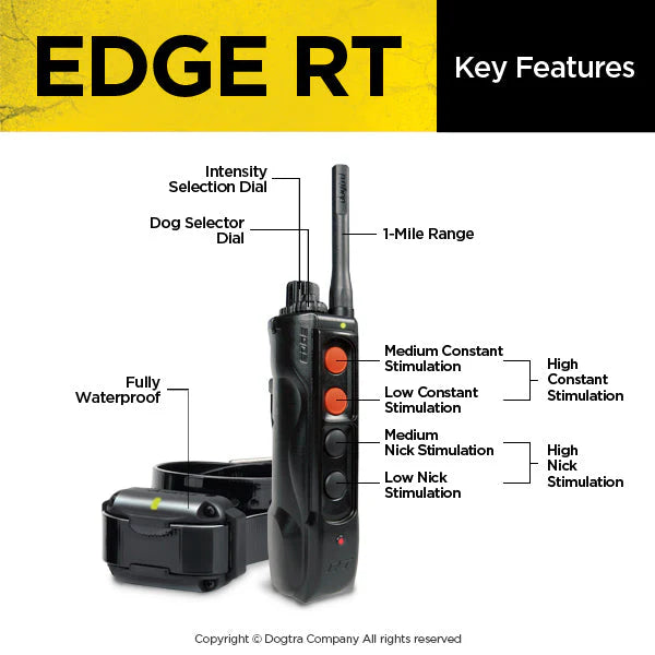 Edge RT 1-Mile Remote Dog Training E-Collar with Combination Boost Control