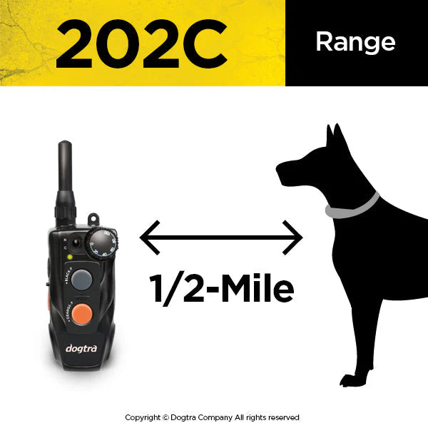 202C 2-Dog 1/2-Mile Range Remote Dog Training E-Collar | 100 Correction Levels