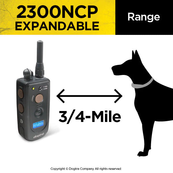 2300NCP Expandable 3/4-Mile 2-Dog Remote Training E-Collar | Medium & Large Dogs