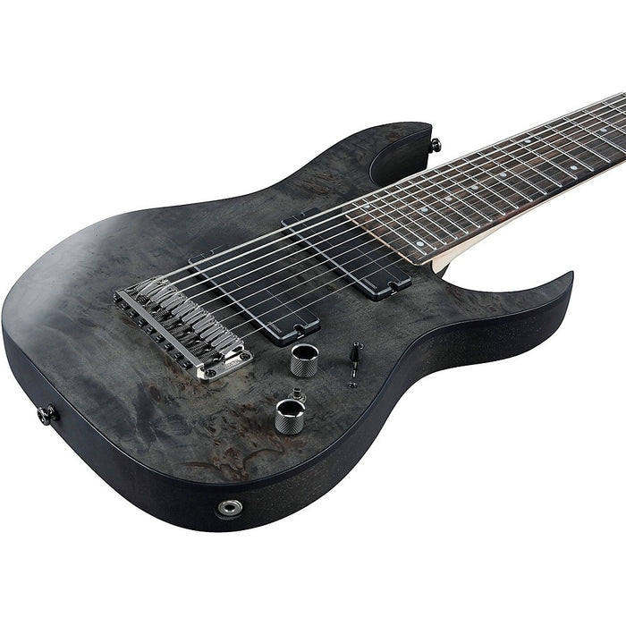 RG9PB 9-String Solidbody Electric Guitar, Right-Handed, Transparent Gray Burst