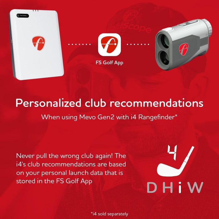 FlightScope Mevo Gen2 Golf Launch Monitor and Simulator with Pro Package and Face Impact