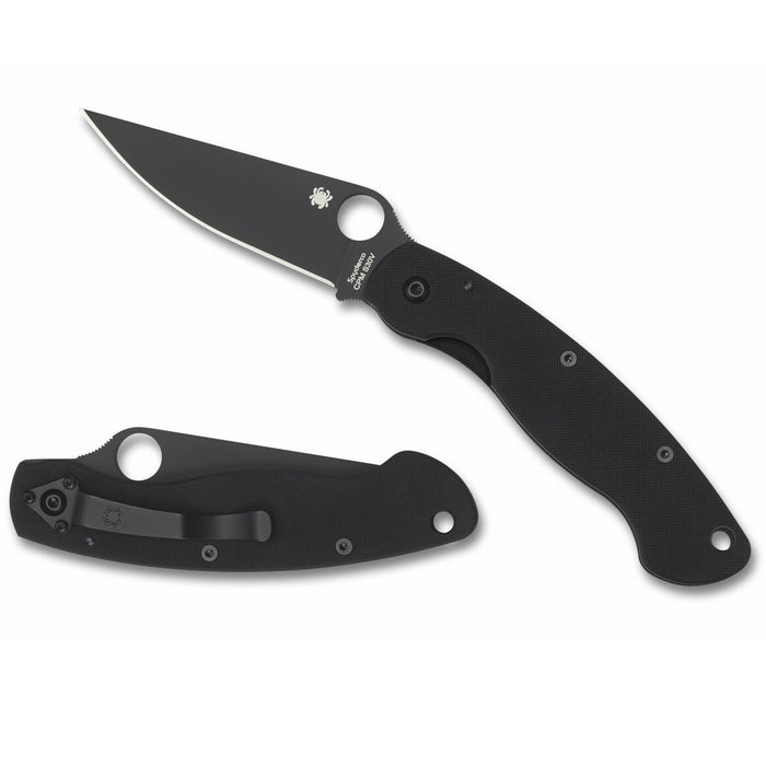 Spyderco Military Model Folding Pocket Knife with 4" CPM S30V Black Steel Blade