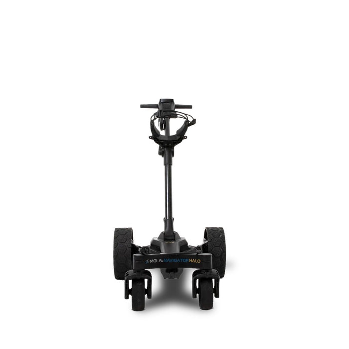 MGI Ai Navigator Halo GPS Electric Remote Golf Push Cart with Geo Protect Technology